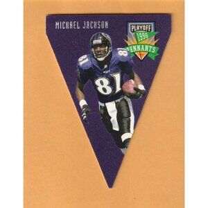 Michael Jackson Baltimore Ravens 1996 Playoff Contenders Pennants #89 1V